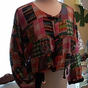 Vintage India Cotton Bolero Jacket Top
